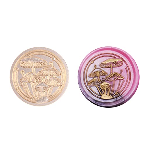 Retro Antik Rund Pilz Siegelwachs Stempel Kopf Feuerfarbe for Hochzeit Einladung Geschenk Verpackung Scrapbooking Karte DIY Umschläge Briefmarken Ersetzen Köpfe Dekoration