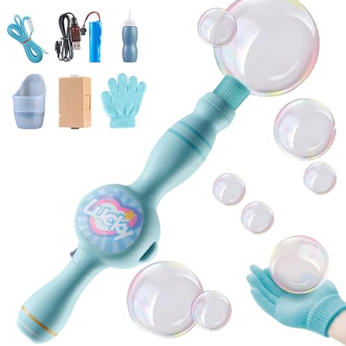 Rauch Seifenblasenmaschine, Smoke Bubble Machine Bunte Elastische Seifenblasen Interaktive Nebel Seifenblasenmaschine für Partys, mit elastischem Raucheffekt, Leichtbauweise