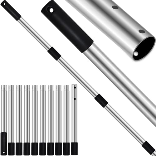 4BAOHUI Teleskopstange Pool Einstellbar von 75 cm bis 365 cm, Poolzubehör Pool Stange aus Rostfreiem Stahl und Stabil, Poolstange Ausfahrbar für Gängigen Keschern, Skimmer Net, Bodenbürsten