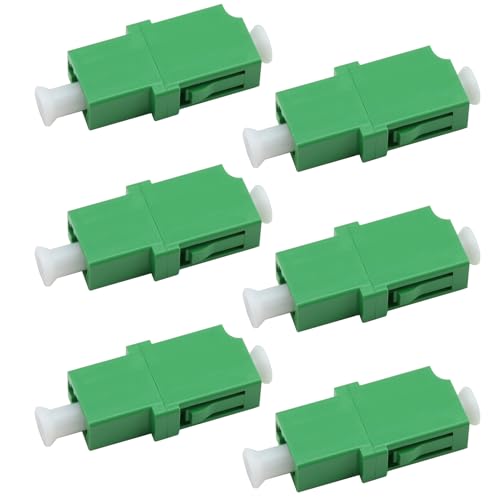 6 Stück Glasfaser Adapter Buchse LWL Kupplung (LC/A,PC) Female Simplex Monomode für Monomode-Kabel Plug and Play-Lösung für schnelle Verkabelung in Netzwerken Rechenzentren und FTTH Anwendungen