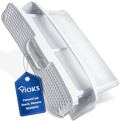 VIOKS Flusensieb Filter Filtertasche Ersatz für Flusensieb Siеmens Nеff Bosch 00656033 656033 - Weiß Sieb Filter Trockner Sieb Fusselsieb fuer Waeschetrockner IQ300 IQ390 IQ500 IQ700 IQ790 IQ800 IQ890