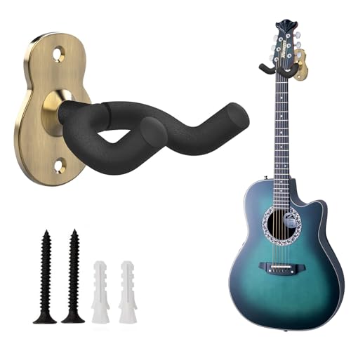 Gitarrenhalter für die Wand - Gitarren-Wandhalterung, 1er Pack Metall-Gitarrenhalter mit Schwammschutz, passend für alle Gitarrenarten, E-Gitarren