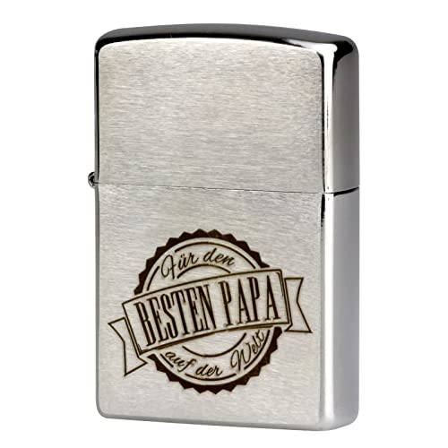 Bester Papa der Welt Zippo Feuerzeug mit Gravur