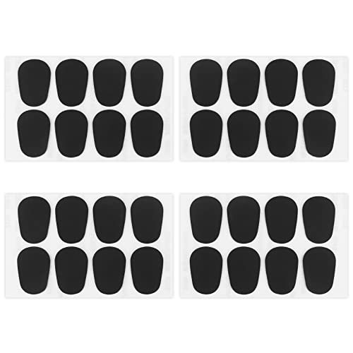 Anruyi 32 Stück Mundstück für Alt-Saxophon Silikon Mundstück-Patches 0.8 mm Sax Mundstück Pads Schwarz Mundstückkissen für Alto Und Tenorsaxophon Klarinette (2 * 2.7cm)