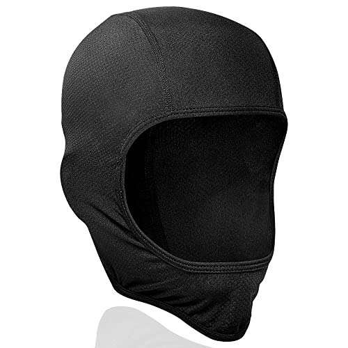 VIAUMBR Sturmhaube Balaclava Dünn Motorrad Gesichtshaube Skimaske Motorradmaske Fahrrad Gesichtsmaske Atmungsaktiv Sonnenschutz Herren Damen Sommer (V030 Schwarz)