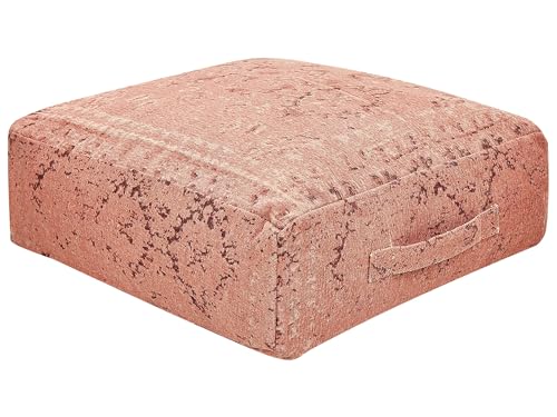 Bodenkissen Baumwolle rot / hellrot 50x50x20cm Sitzkissen quadratisch Shasa