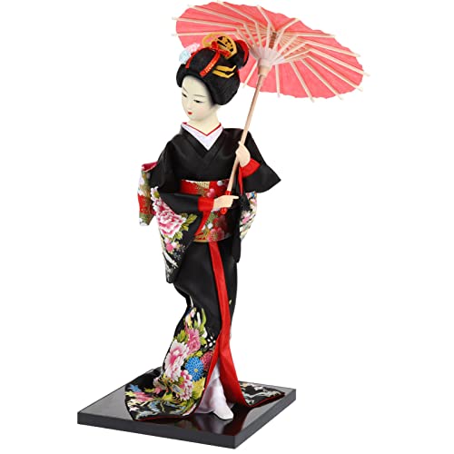 Cabilock Japanische Geisha-Kimono-Puppe Traditionelle Asiatische Puppe Sammlerfigur Für Zuhause Sushi-Restaurant Japanische Party-Dekoration