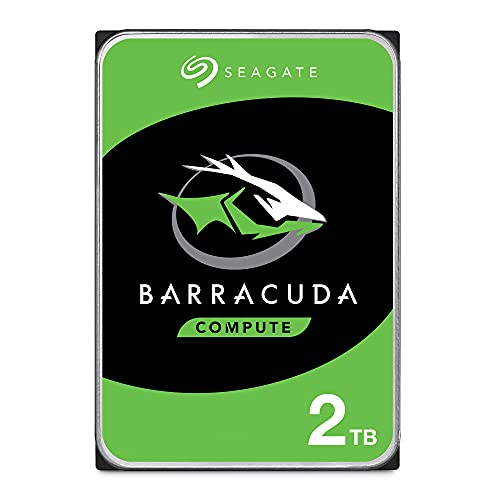 Seagate BarraCuda 2TB, Interne Festplatte HDD, 3.5 Zoll, 7200 U/Min, 256 MB Cache, SATA 6GB/s, silber, inkl. Data Rescue Service (ST2000DMZ08)
