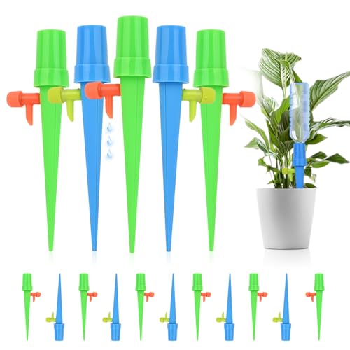 Automatisch Bewässerung Set, 16PCS Pflanzen Bewässerungssystem mit Einstellbar mit Langsam Entriegelbarem Steuerventil，Einstellbar Bewässerungssystem für Garten Balkon，für Topfpflanzen und Urlaub