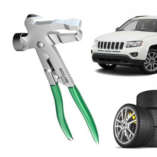 Werkzeug zum Entfernen des Reifengewichts, Hammerzange für Radgewichte, Metall-Radgewichtshammer, Autoreifen-Auswuchtzange mit rutschfestem Griff für die LKW-Wartung