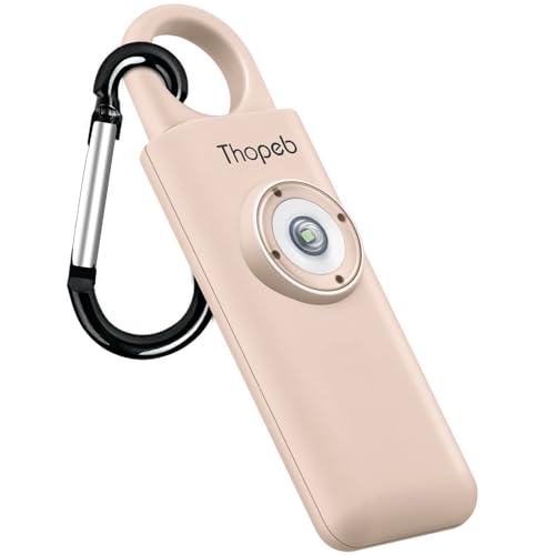 Thopeb Personal Alarm Schlüsselanhänger Frauen - Extra Laute Sirene, Stroboskoplicht, Sicherheit für Senioren und Damen