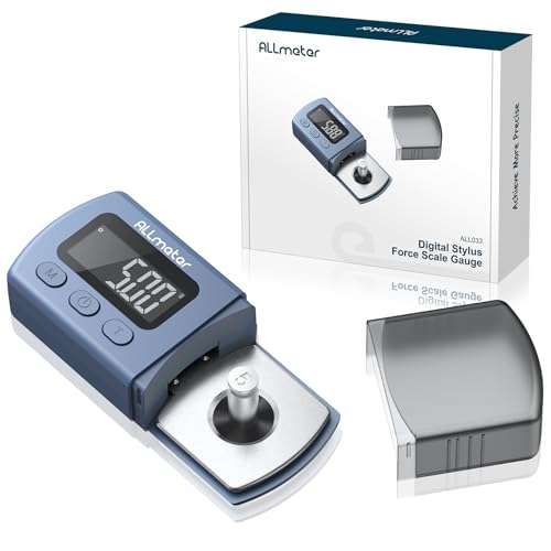 ALLmeter Digital Tonarmwaage Digitale Turntable Stylus Force Hohe Präzise Messgerät mit LCD für Tonarm des Plattenspielers Blaue MM/MC/MI und piezoelektrische Tonabnehmer