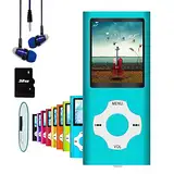 Hotechs MP3-Player/MP4-Player, MP3-Player mit 32 GB Speicherkarte, schlankes Design, digitales LCD-Display, 4,6 cm (1,8 Zoll) Display, FM-Radio (Blau)
