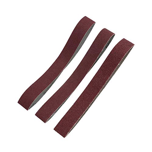 Rankomu Sander Aluminiumoxid-Schleifband, 10 Stück, 533 x 30 (Körnung 60) für Holzbearbeitung, Polieren und Eisenbearbeitung