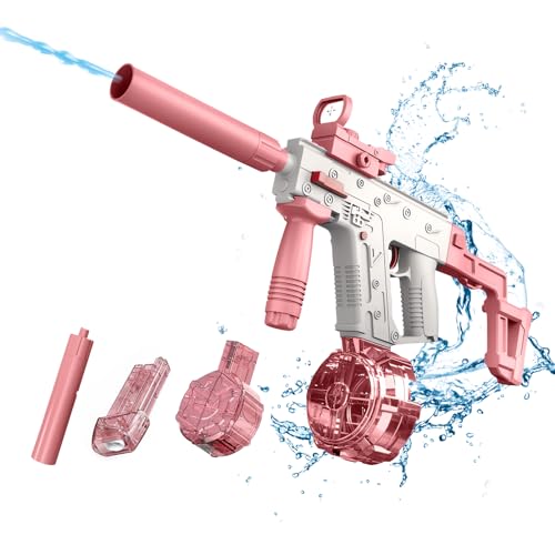 Wasserpistole Elektrisch für Erwachsene und Kinder,Automatische Wasserpistole Mit Großer Reichweite,Wasserpistolen Wasserspritzpistolen Große Kapazität Sommer Spielzeug