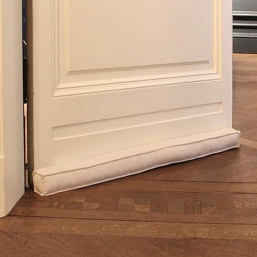 Magnetischer Zugluftstopper für Türen 90cm - Türluftstopper für Schutz - Türbodendichtung Beige - Zugstopper vor Zug und Lärm - Quadratischer Draft Stopper - Verschiedene Größen und Farben