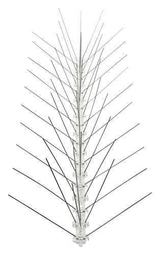 Profi Edelstahl Taubenspikes 5 Reihig - Effektive Taubenabwehr- Vogelabwehr Kunststoffleiste Spikes für Dach und Balkon (5 Meter)