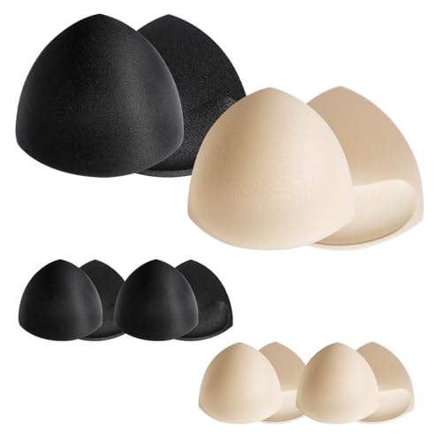 Xthrotsenk 6 Paar BH-Einlagen Push Up, Dreieck-BH-Einlage, herausnehmbare BH-Cups, Brustvergrößerungs-Einlagen, einnähbare BH-Cups für Frauen