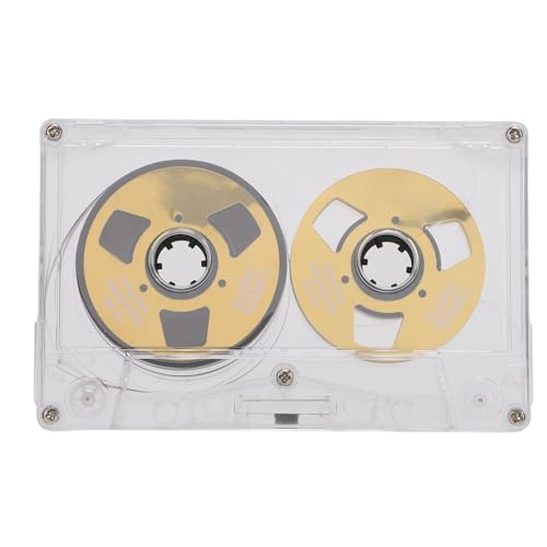 Leeres Kassettenband, 50 Minuten Tonaufnahme, Doppelseitiges Leeres Band, Leere Audiokassette von Rolle zu Rolle für Musikaufnahmen (Gold)