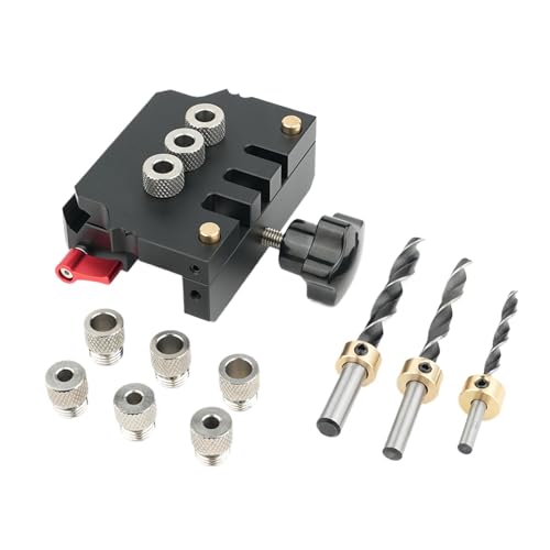 Doweling Jig, Dowling Jig, Doweling Jig Kit, Adjustable Dowel Jig, Drill Jig Tool, Self-Centering Jig, Complete Dowel Kit, Complete Drill Jig for Straight Holes and Handheld Dowel Installation