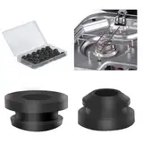 30 x Gummidurchführungen, Wohnmobil Gasherd Topfträgergummis, Rostgummifüße Gummitüllen für Topfstützen, Gummistopfen Gummipfropfen Kompatible mit Dometic Smev Thetford 5mm Stangen Wohnmobil Zubehör