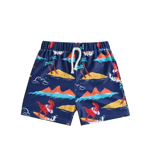 Leideur Kleinkind Jungen Badehose Boxershorts für Baby Badeanzug Strand Badeanzug Jungen Badeshorts(Dunkelblau, 2-3 Jahre)