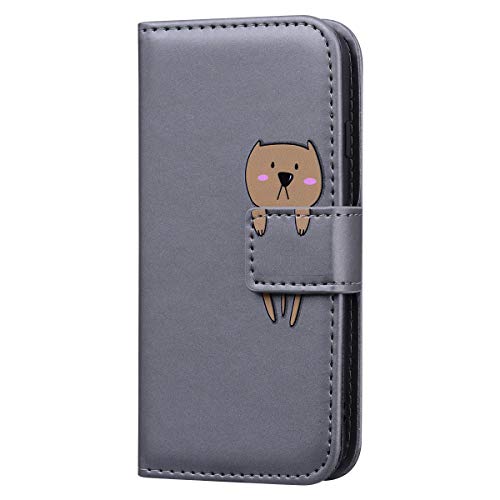 Nadoli Brieftasche für Samsung Galaxy S24,Karikatur Tier Muster Weich TPU Innere Buchstil Pu Leder Magnetverschluss Kartenfächer Flip Schutzhülle Ledertasche