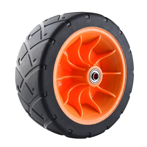 Robustes 20,3 cm großes Outdoor-Wagenrad mit Lagern, perfekt für abwechslungsreiches Gelände und Bedingungen, Orange