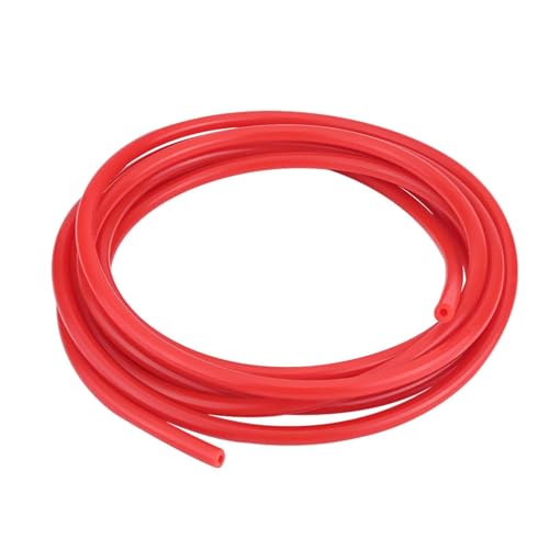 5M Silikon-Vakuumschlauch, ID 4mm OD 9mm Universeller Hochtemperatur-Autovacuum-Schlauch für Autos(Red)