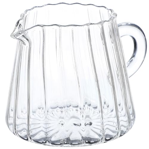 Gatuida Glas Milchkännchen Hochborosilikatglas Elegantes Design Für Kaffee Milch Tee Vielseitig Einsetzbar Für Zuhause Und Gastronomie
