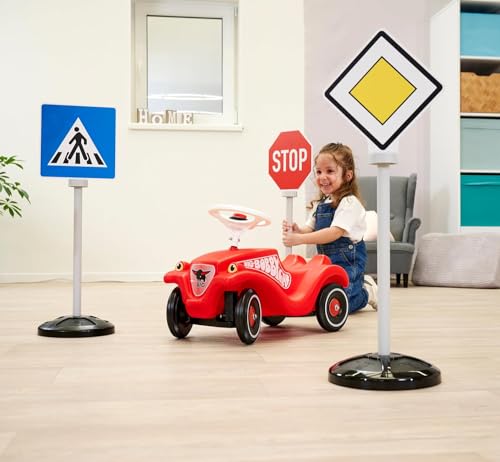 Big Verkehrsschilder für Kinder (je 69 cm) - 3er-Set Straßenschilder mit 5 Verkehrszeichen zum Spielen & Lernen für Kinder ab 1 Jahr, Spielzeug für Indoor & Outdoor