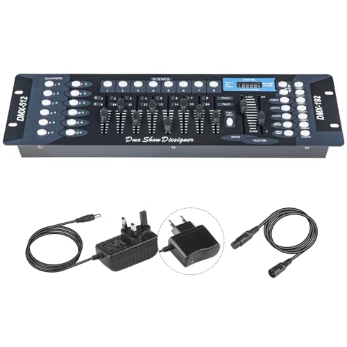 Dmx Controll Lichtmischpult, Dmx Controller 192 Kanäle Dmx Konsole, Lichtmixer Dmx 512 Controller Lichtpult Dmx Pult Dmx Steuerung für Moving Head Licht Par Lights Fog Machine Partylicht Dmx Controler