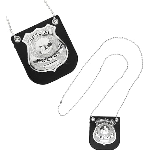W WIDMANN MILANO Party Fashion - Polizeimarke mit Kette, Special Police, Accessoire für Polizei Kostüm