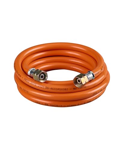 CFH Gasschlauch 5 m 3/8" VS 500 - Ersatz- und Verlängerungsschlauch für Propan/Butan, Ideal geeignet für Abflamm- oder Gaslötgeräte, DVGW zertifiziert