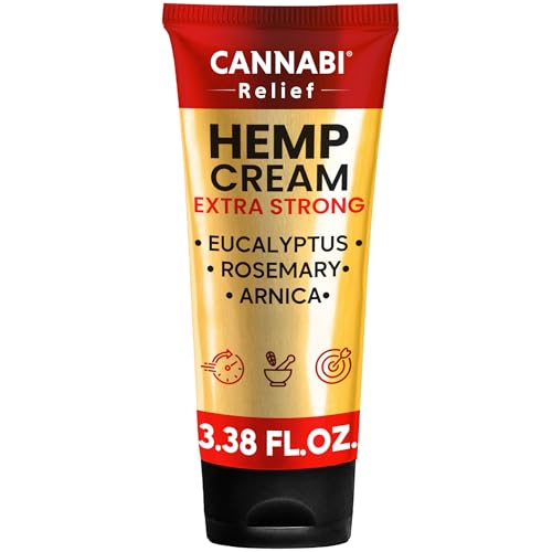 HANF CREME EXTRA STARK 100 ml | Gelenk & Muskel Premium Ultra Konzentrierte Naturcreme | Nacken Schultern Ellbogen Rücken Hüften Knie Handgelenke Hände Füße Knöchel | Hanföl Kampfer Menthol Rosmarin