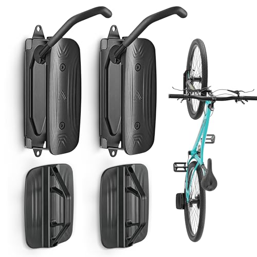 monTEK Schwenkbare Fahrrad Wandhalterung, Fahrradständer für die Garage, Fahrradhalterung Wand, platzsparender Wandfahrradständer, Vertikaler Fahrr
