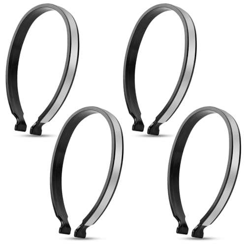 flintronic 4 Stück Fahrrad Hosen Clips, Hosenklammer Fahrrad Hosen Clips, Reflektierende Hosenklammern, Fahrrad Hosen Clips Hosenspangen, Reflektierender Hosenklammer Reflektoren, Grau