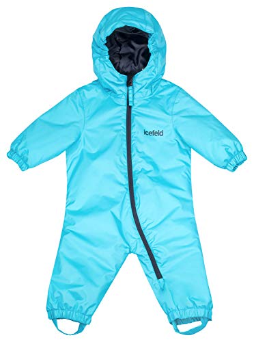 icefeld Schneeoverall/Skianzug für Babys und Kleinkinder (Jungen und Mädchen), türkis in Größe 86/92