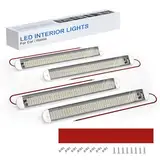 TrustWheel 12V LED Lampe Wohnmobil, 120 LEDs 6500K 1800LM Superheller Streifen, EIN/Aus-Schalter, Universell für Transporter Wohnmobil Campingbus Wohnwagen Boot (4er Pack)