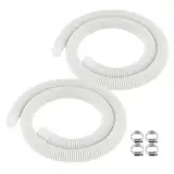 Schwimmbadschlauch Poolschlauch Ø 32mm - für Intex oberirdische Pools Zubehör Poolpumpe Ersatzschlauch, Poolfilter Ersatzschlauch 59" x 1.25" mit 4 Klammern - 2St
