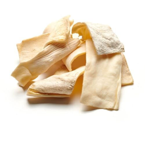 Hundesnackbar - Büffel-Kauchips für Hunde | 100% Büffelhaut | Zahnpflege | Kauspaß (100g)