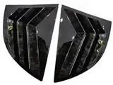 Szwaldaper Auto-Hecklamellenfenster-Abdeckungsaufkleber, for Civic, Limousine 8. 2006–2010, Zier-Lüftungsschaufel, ABS-Kohlefaser-Stil, Seitenverschluss Lamellenverkleidung fürs Auto(BLACK Gloss Black