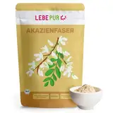 Lebepur BIO Akazienfasern vegan 125g, 90% Ballaststoffe, geschmacks- und geruchsneutral, Akazienfaser Pulver, glutenfrei, ohne Zusatzstoffe, hoher Ballaststoffgehalt mit 90g pro 100g