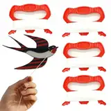 OHYER 4 Stück Drachenschnur Spule Kit Durable Drachen Leine Winder Drachenrolle Schnurdrachen verdrehter Schnur Linie Rote Farbe Für Familien und Gruppenaktivitäten im Freien und Drachenzubehör (1#)