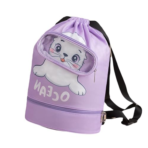 Schwimmtasche Kinder Schwimmrucksack Mit Hoher Kapazität Trocken-Nass-Trennung Kinder-Strandtasche Mit Kordelzug Rucksack Mit Großem Fassungsvermögen, Aufbewahrungstasche Für Schwimmausrüstung