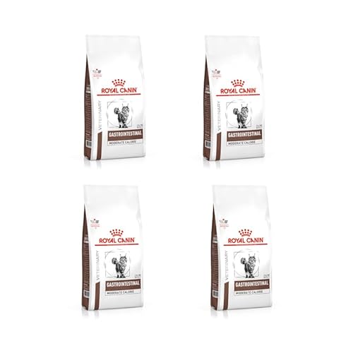 Royal Canin Veterinary Gastrointestinal Moderate Calorie | 4er Pack | 4 x 400 g | Trockenfutter für Katzen | Kann unterstützend helfen bei gastrointestinalen Erkrankungen bei Katzen