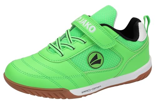 JAKO Jungen Unisex Kinder J-SH Winger EV Hallenturnschuh, neon Green/Jet Black, 28 EU