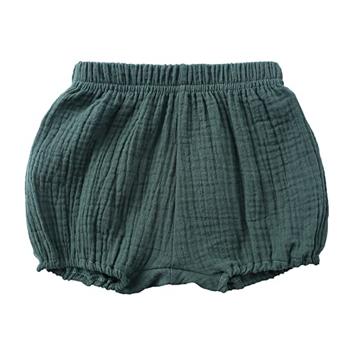 Leichte kurze Hosen für Unisex Kleinkinder Neugeborenes Baby Unisex Solide Frühling Sommer Shorts Kleidung (Green, 0-6 Months)