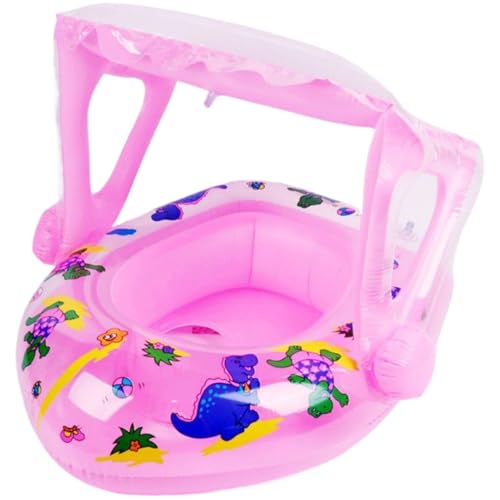 Baby Swimming Pool Float - Dinosaurierbabypool Mit Sitz Und Griff, Kinderschwimmring | Wasserspielzeug Für 1 Bis 5 Jahre Aufblasbares Schwimmboot Mit Sonnenschirm Für Den See Badewanne Fahrt