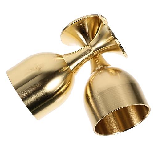 Cabilock 2St Weinbecher aus Kupfer Kommunion Tassen Kaffee Reisebecher Schnapsgläser Kaffeetasse reisen doppelt buddhistischer schmuck slico Weinbecher aus Metall Tischweinbecher Golden